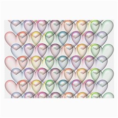 Valentine Hearts 3d Valentine S Day Large Glasses Cloth (2-side) by Amaryn4rt