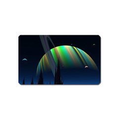 Planets In Space Stars Magnet (name Card) by Amaryn4rt