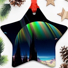 Planets In Space Stars Star Ornament (two Sides)