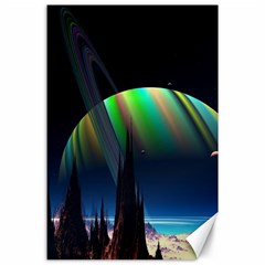 Planets In Space Stars Canvas 24  X 36  by Amaryn4rt