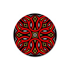 Traditional Art Pattern Rubber Coaster (round) 