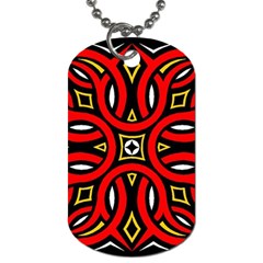 Traditional Art Pattern Dog Tag (two Sides) by Amaryn4rt