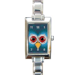 Bird Eyes Abstract Rectangle Italian Charm Watch by Amaryn4rt