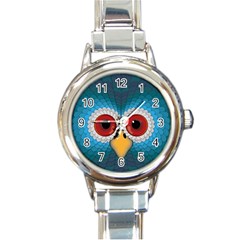 Bird Eyes Abstract Round Italian Charm Watch by Amaryn4rt