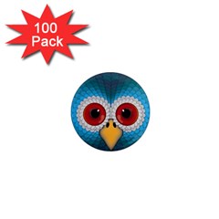 Bird Eyes Abstract 1  Mini Magnets (100 Pack)  by Amaryn4rt