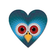 Bird Eyes Abstract Heart Magnet