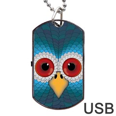 Bird Eyes Abstract Dog Tag Usb Flash (two Sides) by Amaryn4rt