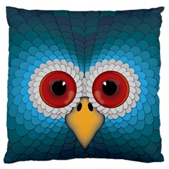 Bird Eyes Abstract Large Cushion Case (two Sides) by Amaryn4rt