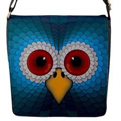 Bird Eyes Abstract Flap Messenger Bag (s) by Amaryn4rt