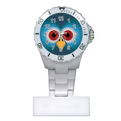 Bird Eyes Abstract Plastic Nurses Watch by Amaryn4rt