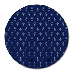 Anchor Pattern Round Mousepads by Amaryn4rt