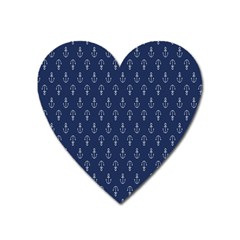 Anchor Pattern Heart Magnet