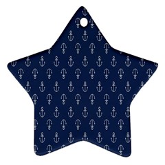 Anchor Pattern Star Ornament (two Sides) by Amaryn4rt