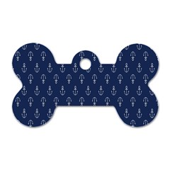 Anchor Pattern Dog Tag Bone (two Sides)