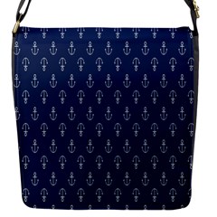 Anchor Pattern Flap Messenger Bag (s)