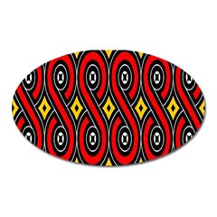 Toraja Traditional Art Pattern Oval Magnet