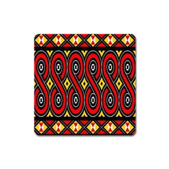 Toraja Traditional Art Pattern Square Magnet by Amaryn4rt