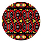 Toraja Traditional Art Pattern Magnet 5  (Round) Front