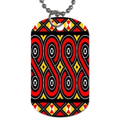 Toraja Traditional Art Pattern Dog Tag (two Sides) by Amaryn4rt