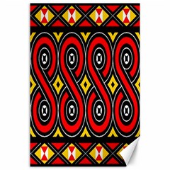 Toraja Traditional Art Pattern Canvas 24  X 36  by Amaryn4rt