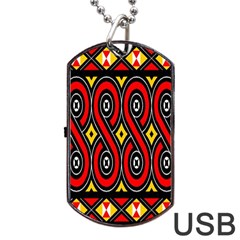 Toraja Traditional Art Pattern Dog Tag Usb Flash (two Sides)