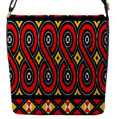 Toraja Traditional Art Pattern Flap Messenger Bag (s)