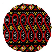 Toraja Traditional Art Pattern Large 18  Premium Flano Round Cushions by Amaryn4rt