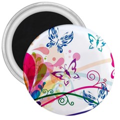 Butterfly Vector Art 3  Magnets by Amaryn4rt