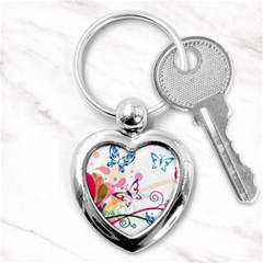 Butterfly Vector Art Key Chains (heart)  by Amaryn4rt