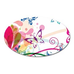 Butterfly Vector Art Oval Magnet by Amaryn4rt