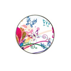 Butterfly Vector Art Hat Clip Ball Marker by Amaryn4rt