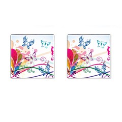 Butterfly Vector Art Cufflinks (square) by Amaryn4rt