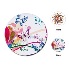 Butterfly Vector Art Playing Cards (round)  by Amaryn4rt