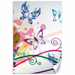 Butterfly Vector Art Canvas 24  X 36 