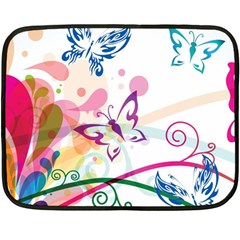 Butterfly Vector Art Double Sided Fleece Blanket (mini)  by Amaryn4rt