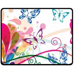 Butterfly Vector Art Fleece Blanket (medium) 