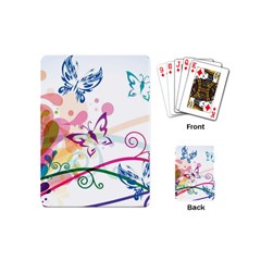 Butterfly Vector Art Playing Cards (mini)  by Amaryn4rt