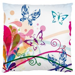 Butterfly Vector Art Standard Flano Cushion Case (two Sides) by Amaryn4rt