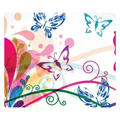 Butterfly Vector Art Double Sided Flano Blanket (small) 