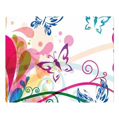 Butterfly Vector Art Double Sided Flano Blanket (large)  by Amaryn4rt