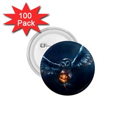 Owl And Fire Ball 1 75  Buttons (100 Pack)  by Amaryn4rt