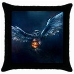 Owl And Fire Ball Throw Pillow Case (Black) Front