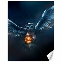 Owl And Fire Ball Canvas 12  X 16   by Amaryn4rt