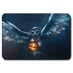 Owl And Fire Ball Large Doormat  by Amaryn4rt