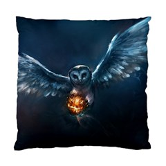 Owl And Fire Ball Standard Cushion Case (one Side) by Amaryn4rt