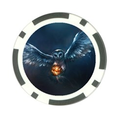 Owl And Fire Ball Poker Chip Card Guard (10 Pack) by Amaryn4rt