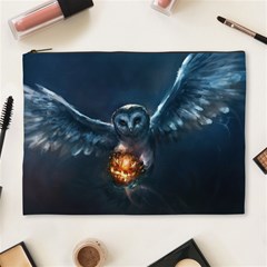 Owl And Fire Ball Cosmetic Bag (xl) by Amaryn4rt