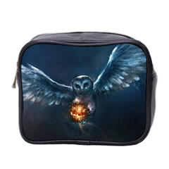 Owl And Fire Ball Mini Toiletries Bag 2-side by Amaryn4rt