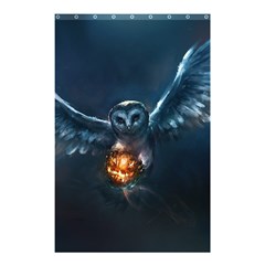 Owl And Fire Ball Shower Curtain 48  X 72  (small)  by Amaryn4rt