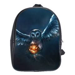 Owl And Fire Ball School Bags (xl)  by Amaryn4rt